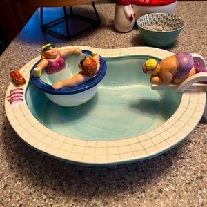 Swimming pool/hot tub chip dip server! Vintage